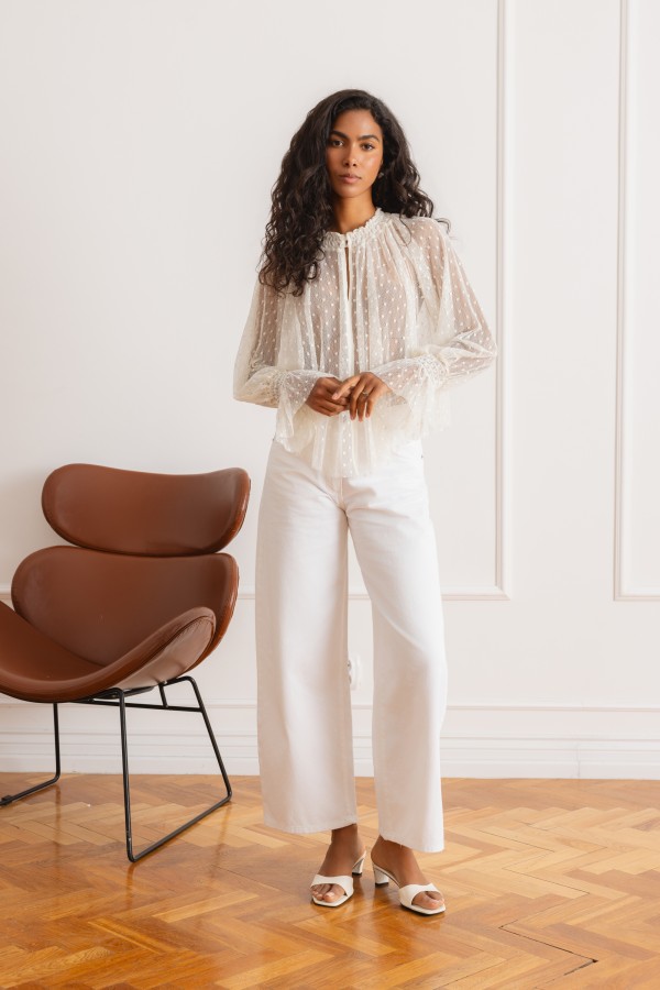 Samanta Blouse Lace Cream