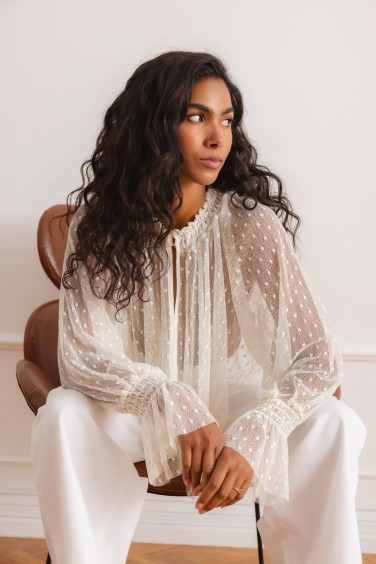 Samanta Blouse Lace Cream