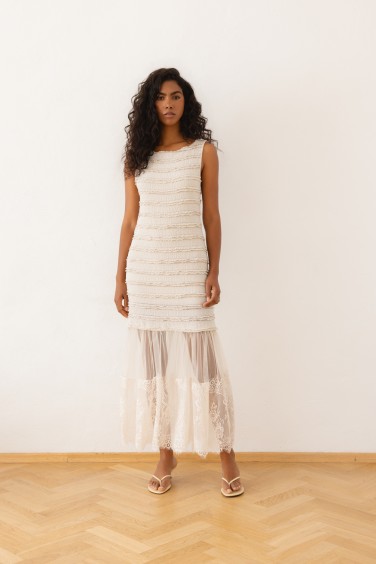 Emanuella Dress With Lace...