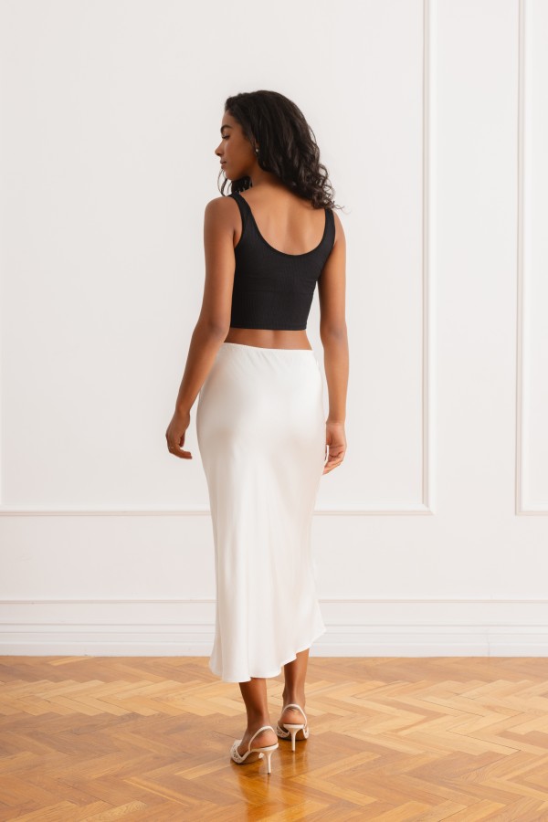 Brooke Skirt Satin Cream