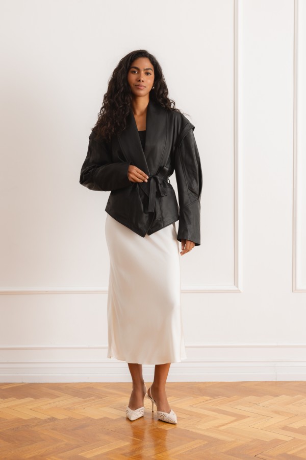 Brooke Skirt Satin Cream