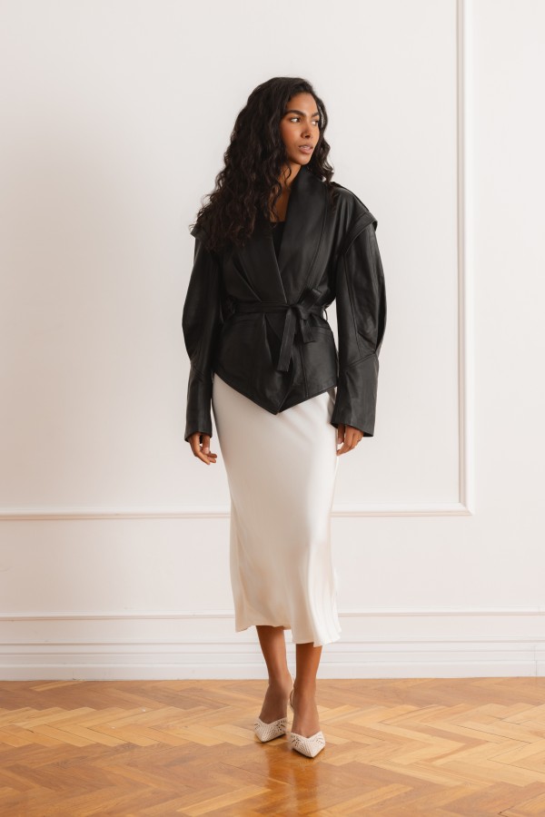 Brooke Skirt Satin Cream