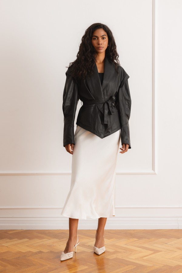 Brooke Skirt Satin Cream