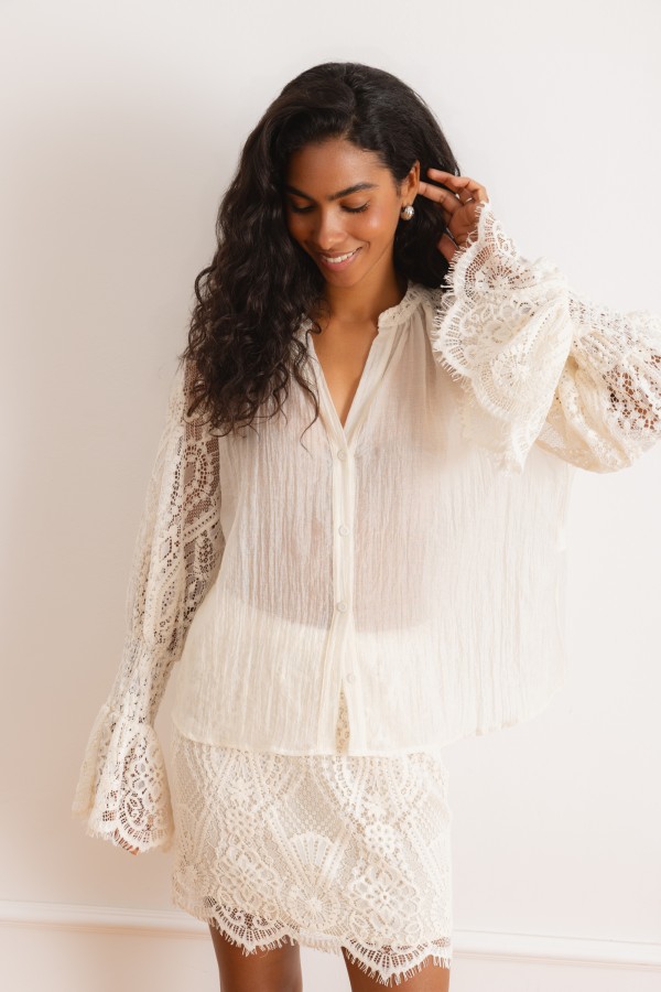 Matilde Shirt Lace Cream