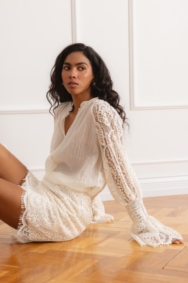 Matilde Shirt Lace Cream