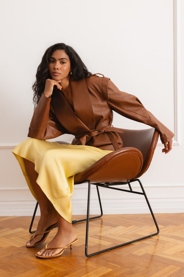 Brooke Skirt Satin Yellow