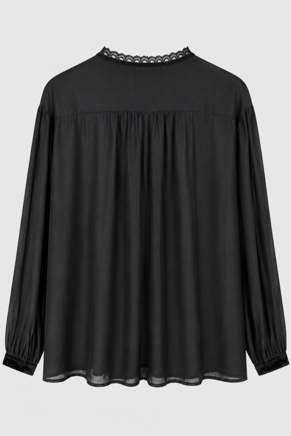 Oktawia Shirt with Lace Black