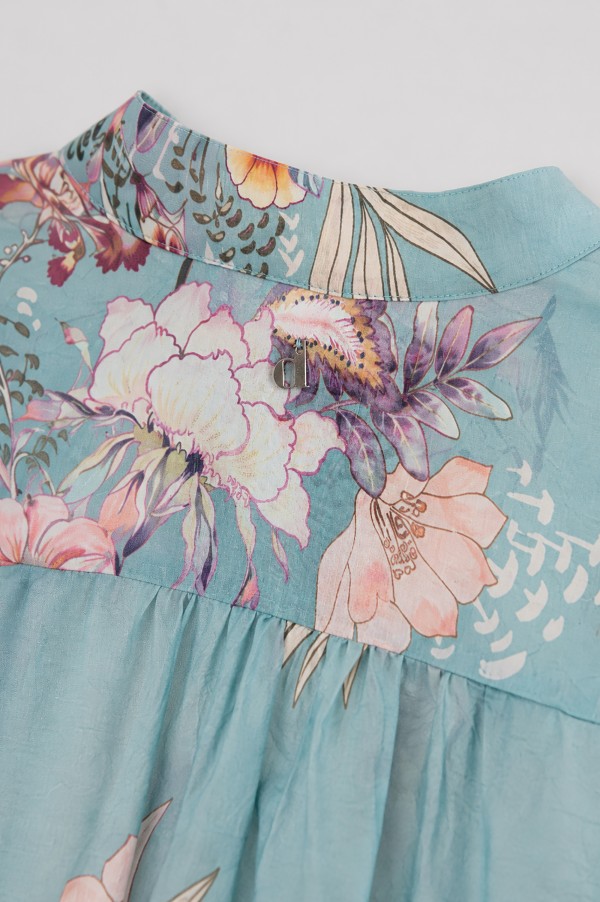 Fiorella Blue Floral Blouse