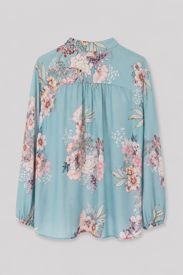 Fiorella Blue Floral Blouse
