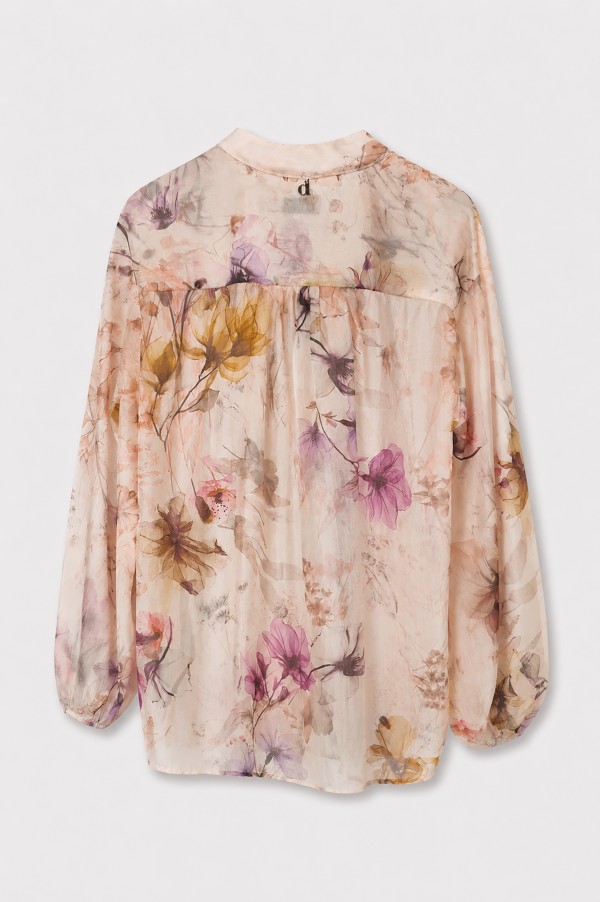 Fiorella Bluzka W Kwiaty Pastel Pink