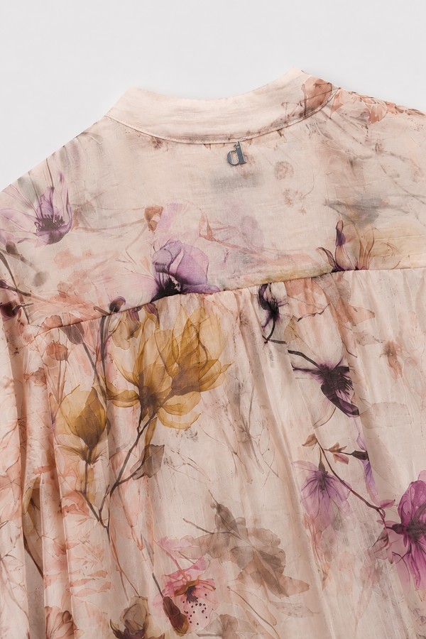 Fiorella Bluzka W Kwiaty Pastel Pink