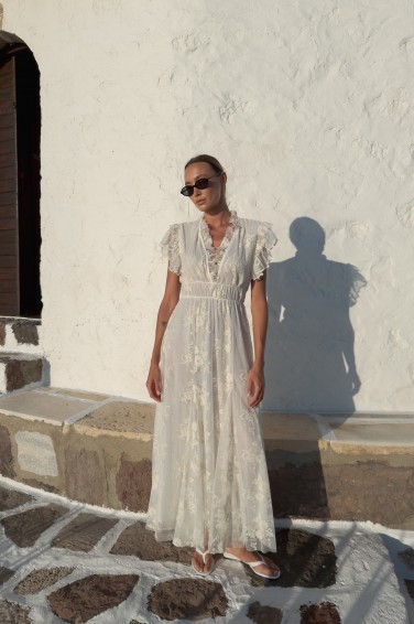 Rosie Sukienka Koronkowa Cream