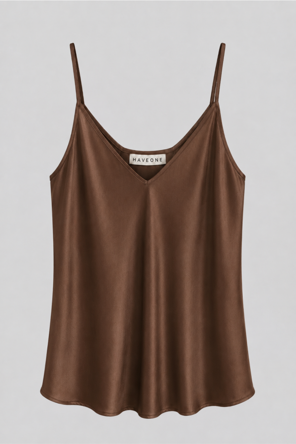 Sally Top Satin Brown