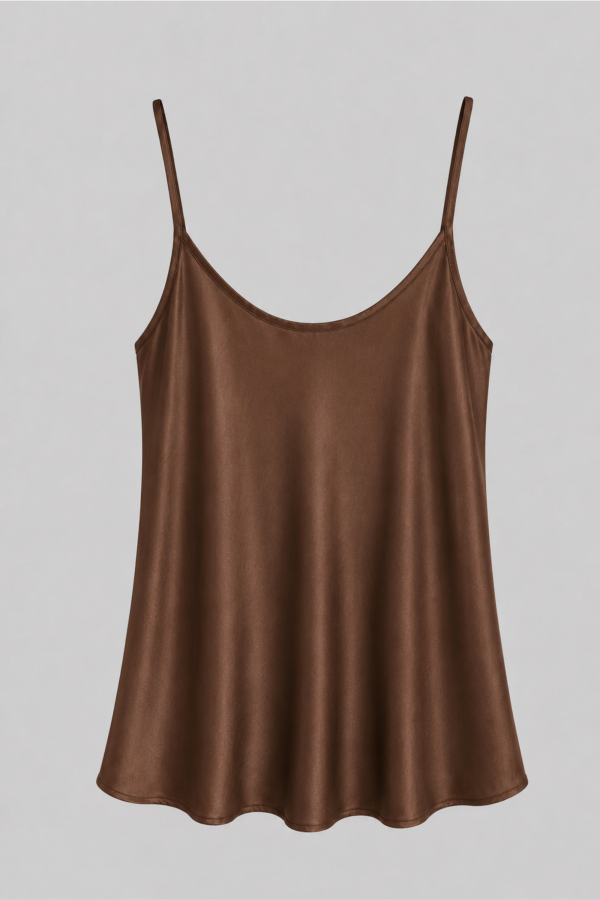 Sally Top Satin Brown