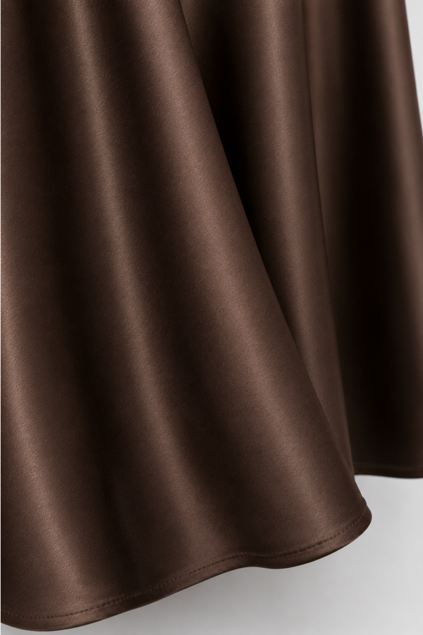 Rita Skirt Satin Brown