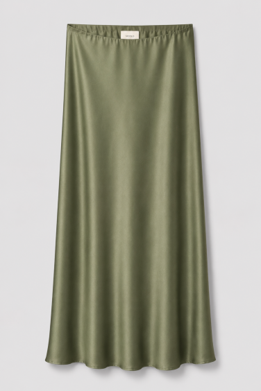 Samira Spódnica Satynowa Khaki