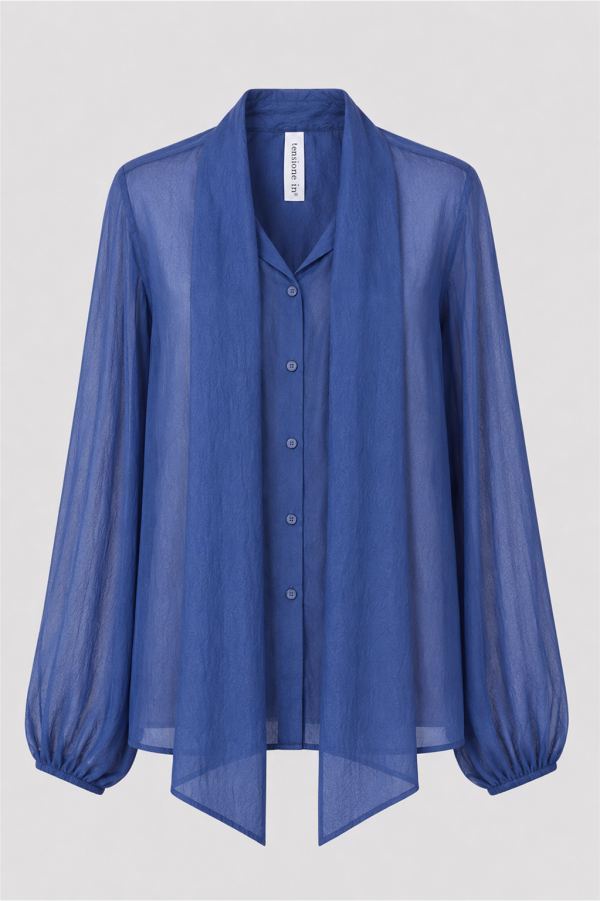 Alessandra Shirt Tie Navy Blue