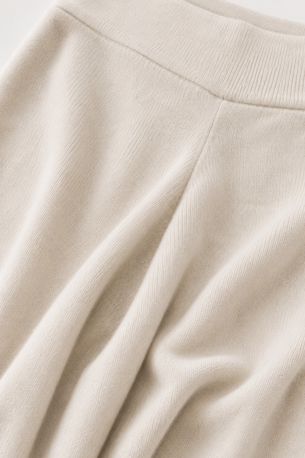 Terry Pants Knitted Light Beige