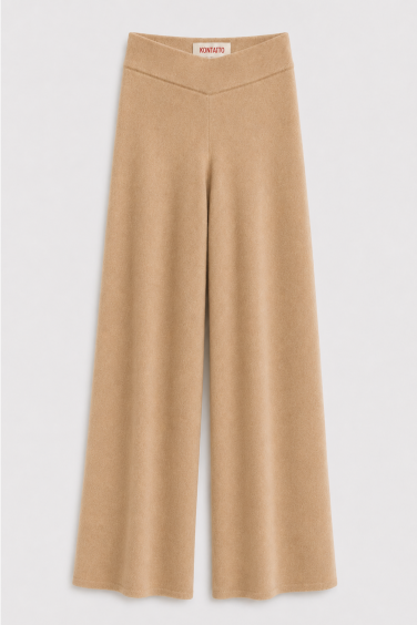 Terry Pants Knitted Camel