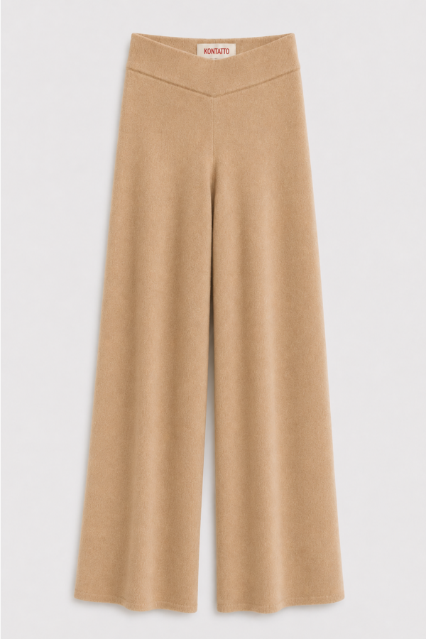 Terry Pants Knitted Camel