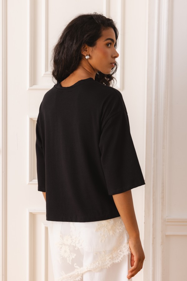Gabriela Blouse Lace Black