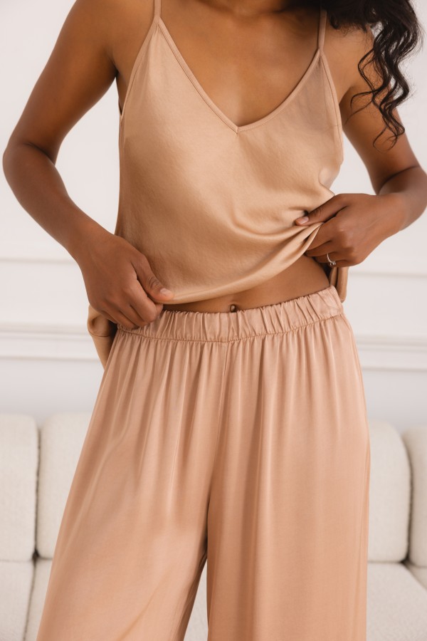 Atlantis Soft Coral Satin Trousers