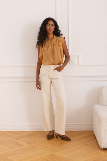 Q114 Spodnie Jeansowe Wide...