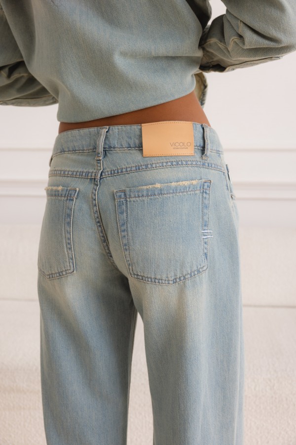 DAB5309 Spodnie Jeansowe Wide Leg