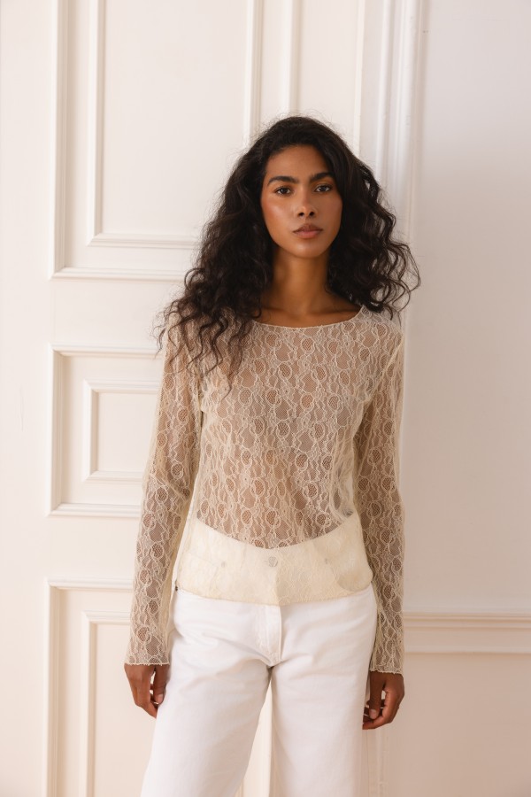 Lace Blouse Cream