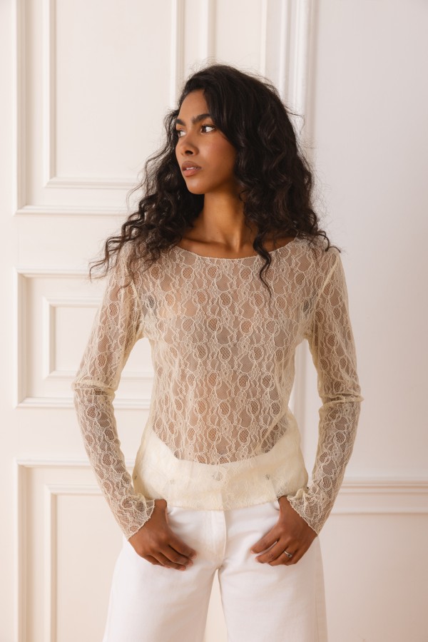 Lace Blouse Cream