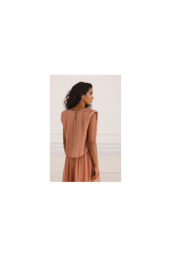 Olympia Bluzka Z Jedwabiem Soft Coral
