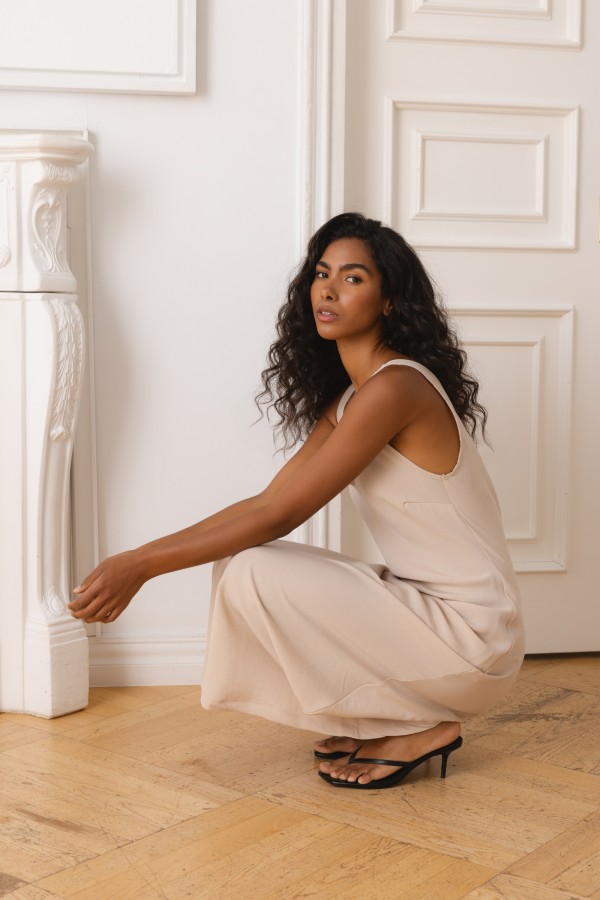 Marla Dress Strappy Beige