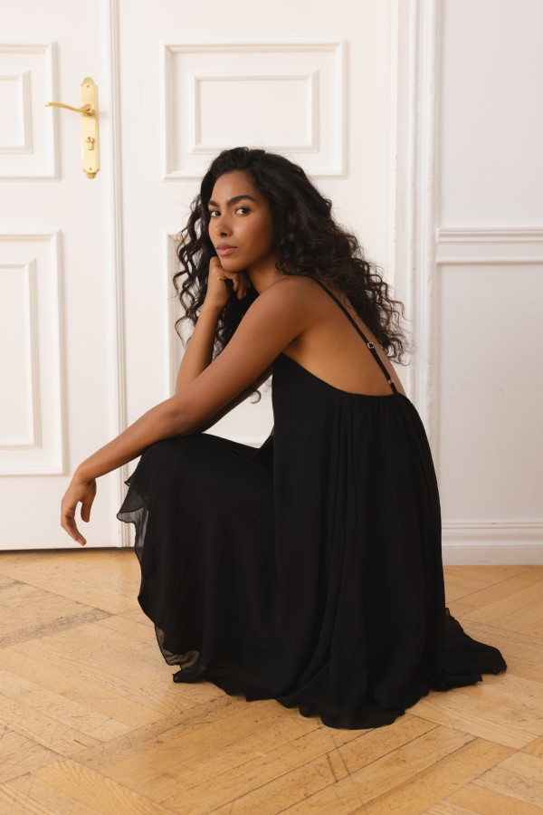 Tina Dress Strapless Black
