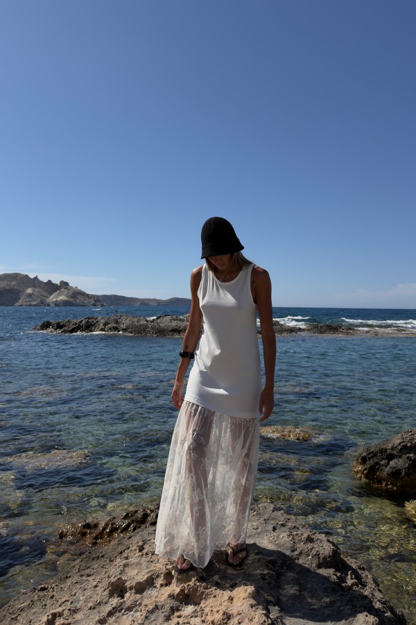 Marietta Dress Lace White