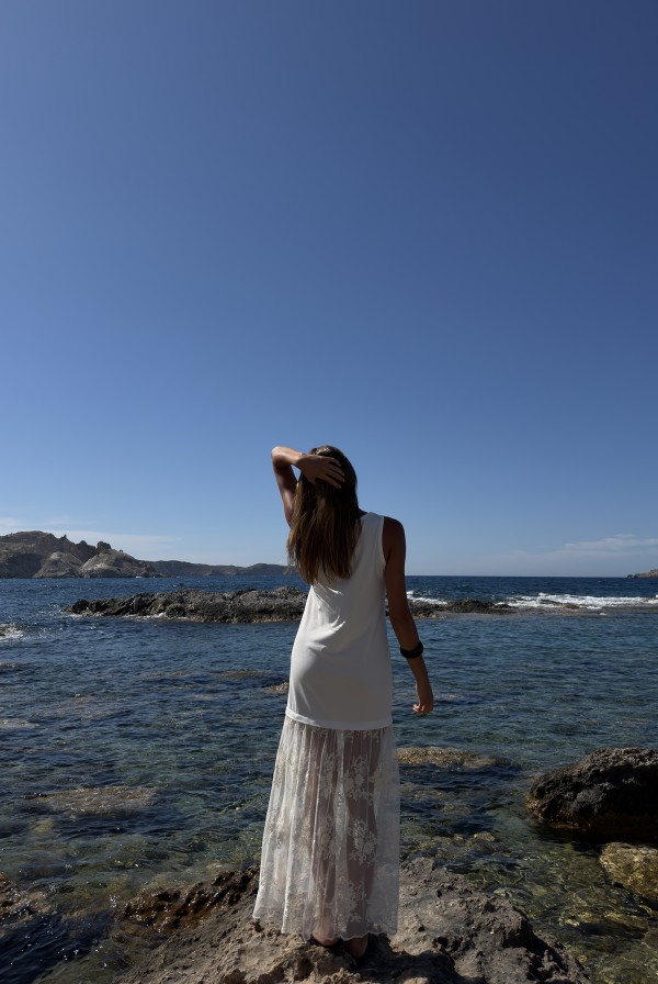 Marietta Dress Lace White
