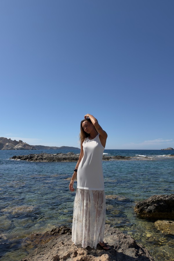 Marietta Dress Lace White