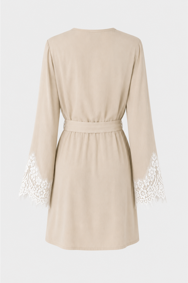 Polly Dress Lace Beige