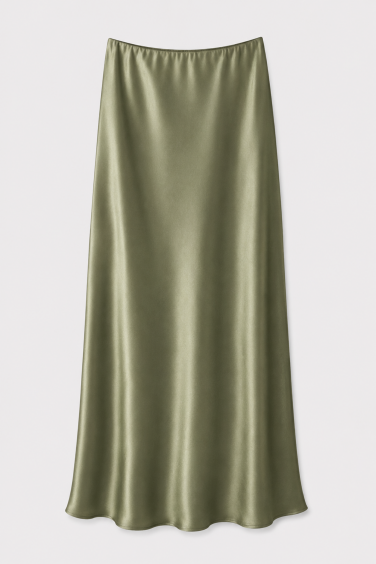 Samira Spódnica Satynowa Khaki