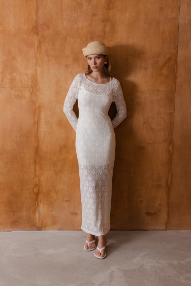 Inga Sukienka Koronkowa Cream