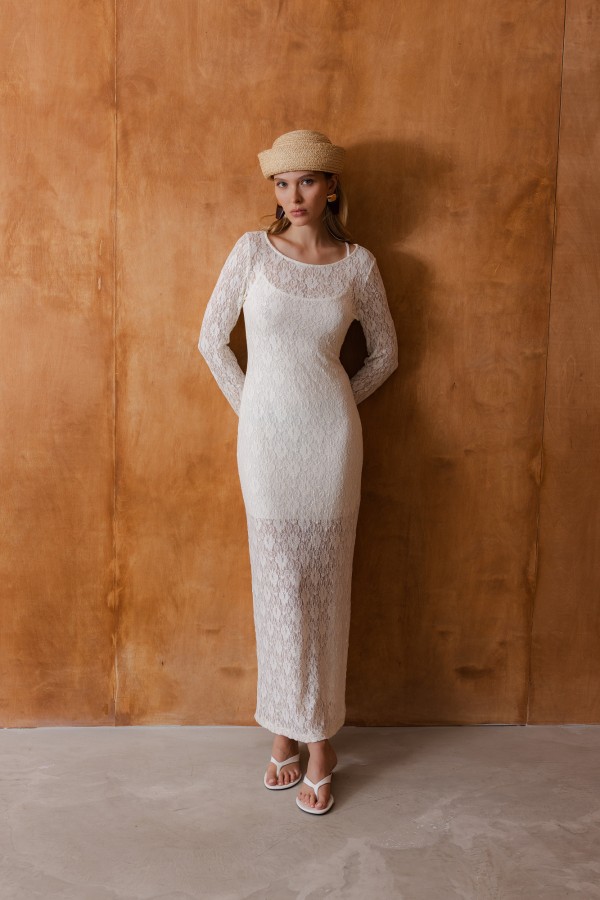 Inga Dress Lace Cream