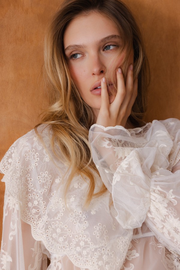 Emma Bluzka Koronkowa Cream