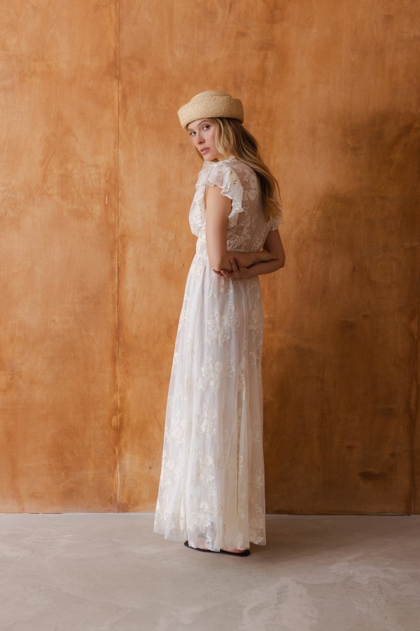 Rosie Sukienka Koronkowa Cream