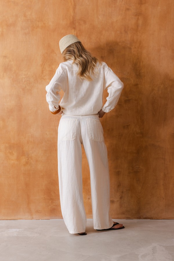 Maggie Trousers Linen Beige