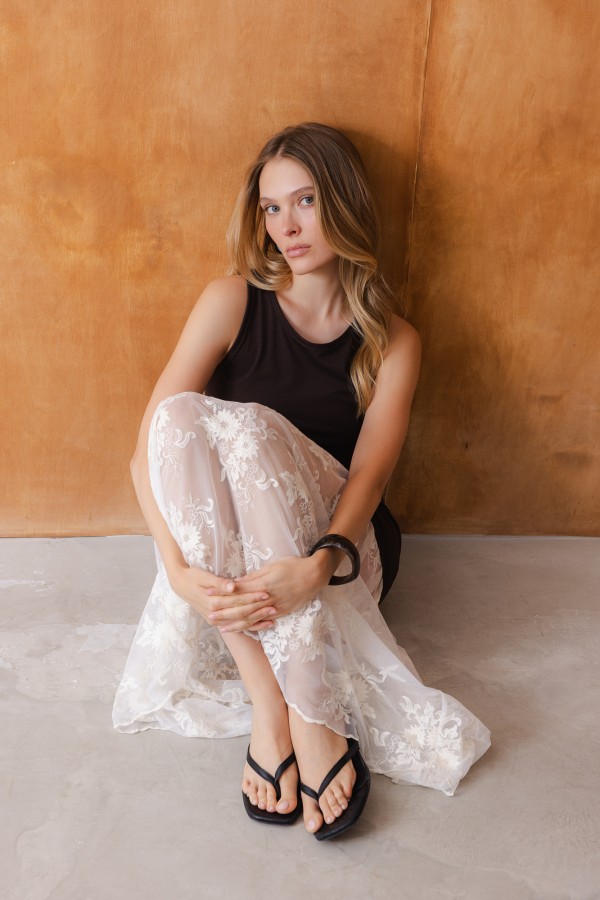 Marietta Dress Lace Brown