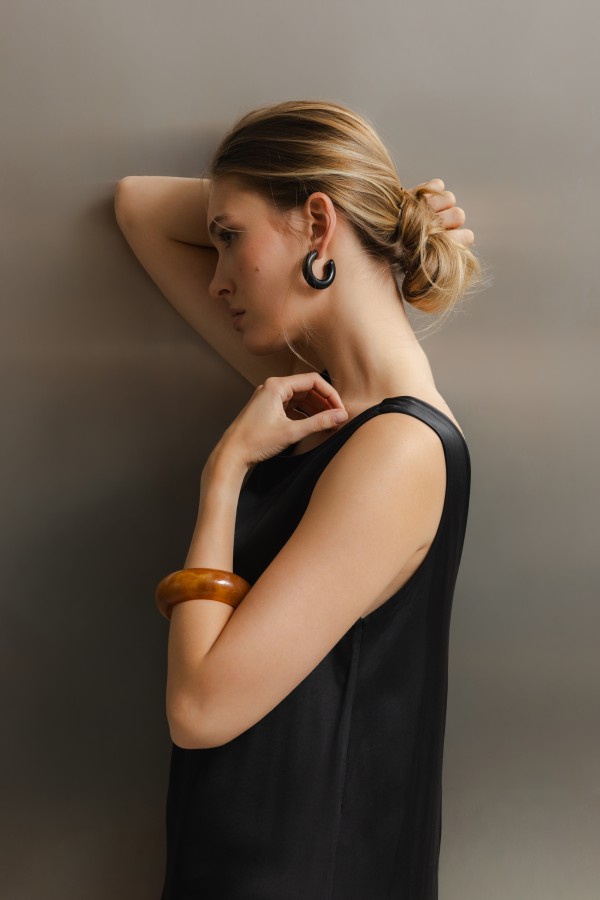 Clara Sukienka Satynowa Czarna