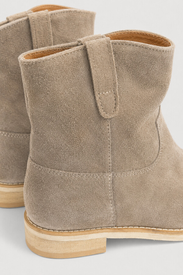 Boots Ankle Natural Suede Taupe