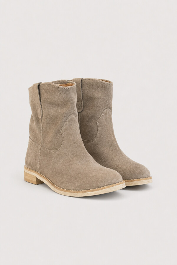 Boots Ankle Natural Suede Taupe
