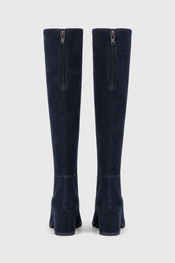 Boots Natural Suede Navy Blue
