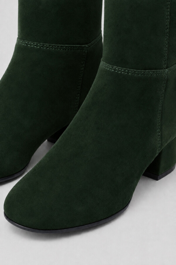 Kozaki Z Naturalnego Zamszu Dark Green