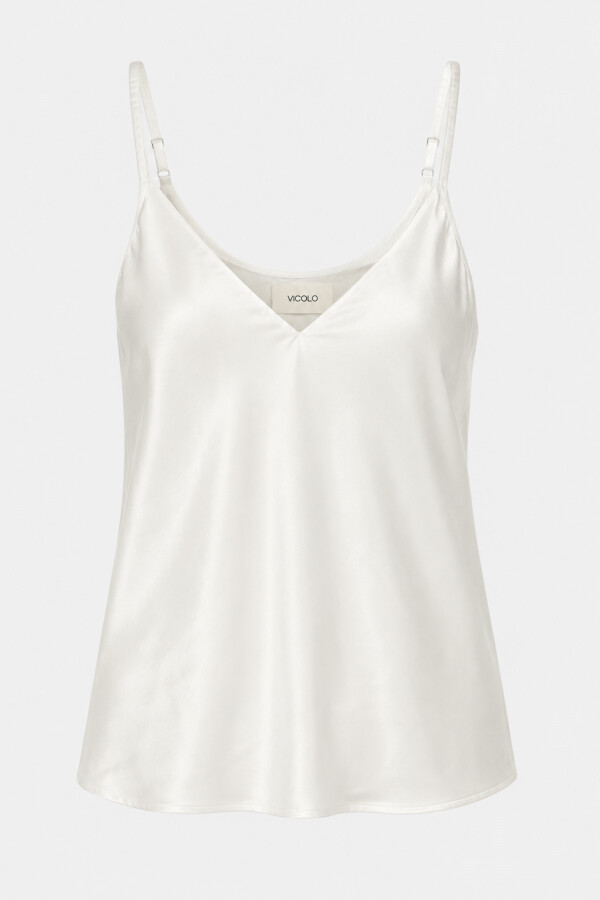 Amelie Top Satin White